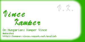 vince kamper business card